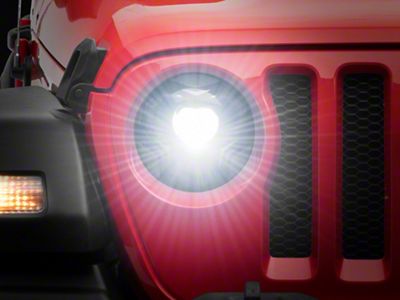 Empire Offroad LED 9-Inch Trident Series LED Headlights; Black Housing; Clear Lens (18-25 Jeep Wrangler JL)