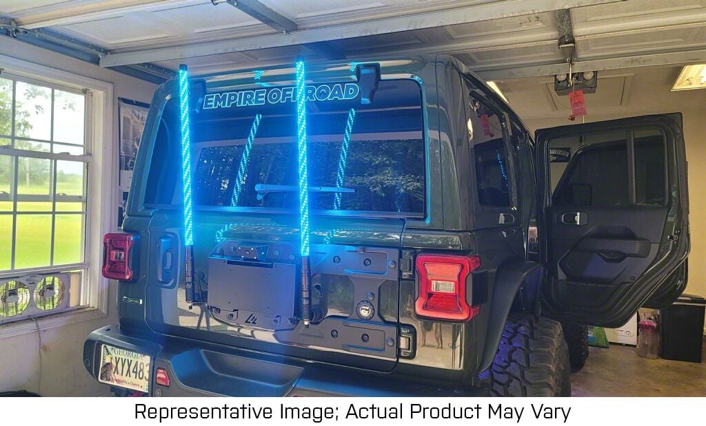 Empire Offroad LED Jeep Wrangler Empire Whip Single Mini Whip; 3