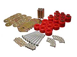 1-Inch Body Lift Kit; Red (07-18 Jeep Wrangler JK 2-Door)