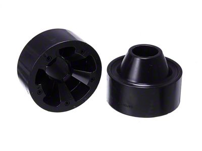 1.75-Inch Rear Coil Spring Spacers; Black (07-18 Jeep Wrangler JK)