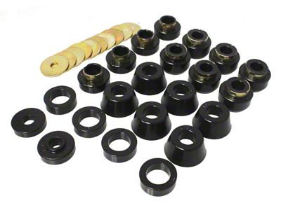 Body Cab Mount Set; Black (87-95 Jeep Wrangler YJ)