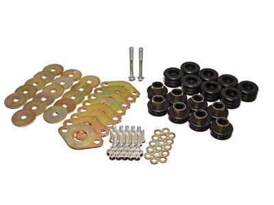 Body Cab Mount Set; Black (07-18 Jeep Wrangler JK 2-Door)