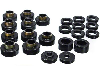 Body Mount Bushings; Black (80-86 Jeep CJ5 & CJ7)