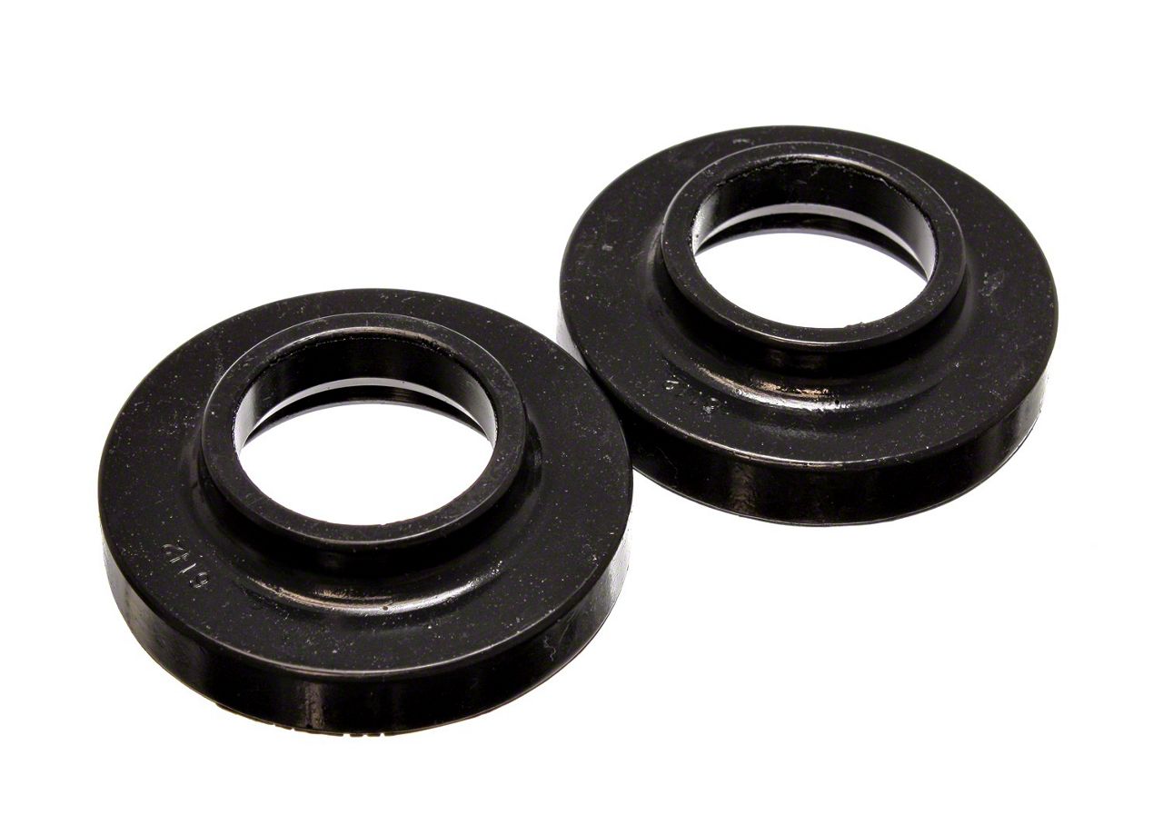 Jeep Wrangler Front Coil Spring Isolators; Black (9706 Jeep Wrangler TJ)