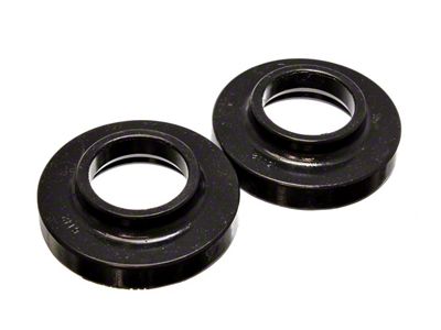 Front Coil Spring Isolators; Black (97-06 Jeep Wrangler TJ)