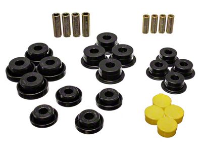 Front Control Arm Bushings; Black (97-06 Jeep Wrangler TJ)