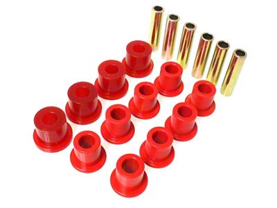 Front Leaf Spring Bushings; Red (87-95 Jeep Wrangler YJ)