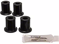 Rear Frame Shackle Bushings; Black (76-86 Jeep CJ5 & CJ7)