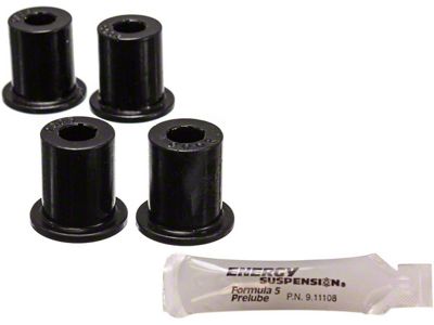 Rear Frame Shackle Bushings; Black (76-86 Jeep CJ5 & CJ7)