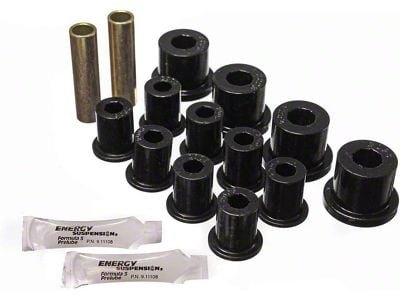 Rear Leaf Spring and Shackle Bushings; Black (76-86 Jeep CJ5 & CJ7)