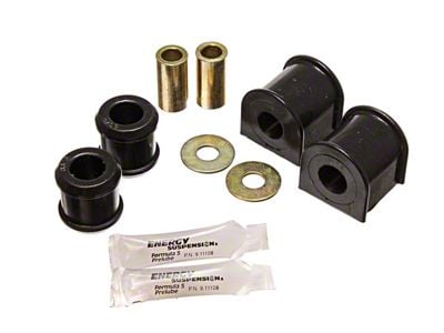 Rear Sway Bar Bushings; 17mm; Black (07-11 Jeep Wrangler JK)