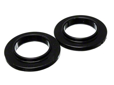 Front Coil Spring Isolators; Black (05-15 Tacoma)