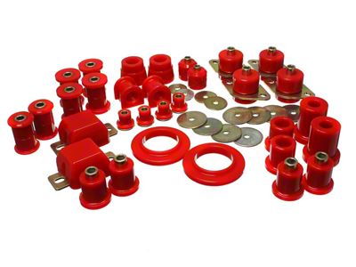 Hyper-Flex System Complete Bushing Kit; Red (05-13 6-Lug Tacoma)