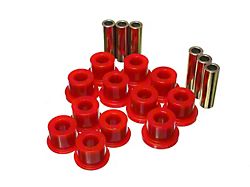Rear Leaf Spring Bushings; Red (05-14 Tacoma)