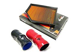 EUROCOMPULSION V1 Air Induction System Tube without Filter; Red (18-23 2.0L Jeep Wrangler JL)
