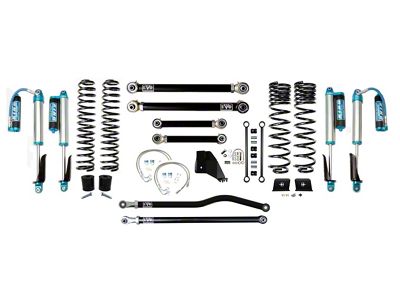 EVO Manufacturing 4.50-Inch Enforcer Stage 3 Suspension Lift Kit with King 2.5 Compression Adjuster Shocks, Front and Rear Track Bars (20-25 3.6L Jeep Gladiator JT)