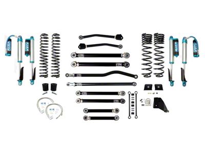 EVO Manufacturing 4.50-Inch Enforcer Stage 4 Suspension Lift Kit with King 2.5 Compression Adjuster Shocks, Front and Rear Track Bars (20-25 3.6L Jeep Gladiator JT)