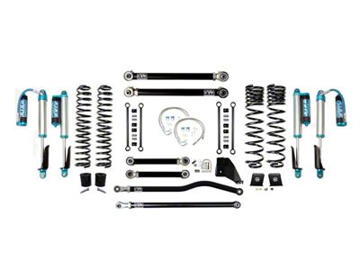 EVO Manufacturing 6.50-Inch Enforcer Stage 3 Suspension Lift Kit with King 2.5 Compression Adjuster Shocks, Front and Rear Track Bars (20-25 3.6L Jeep Gladiator JT)
