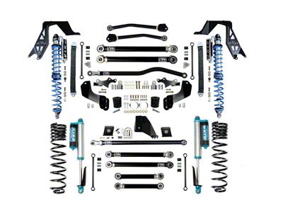 EVO Manufacturing 6.50-Inch Fusion Suspension Lift Kit with King Compression Adjuster Coil-Overs (20-25 3.6L Jeep Gladiator JT)