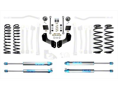 EVO Manufacturing 2.50-Inch Enforcer OVERLAND Stage 1 Suspension Lift Kit with EVO Spec King 2.0 Shocks with Adjusters (18-25 2.0L or 3.6L Jeep Wrangler JL, Excluding 4xe)