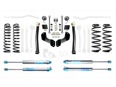 EVO Manufacturing 2.50-Inch Enforcer OVERLAND Stage 2 Suspension Lift Kit with EVO Spec King 2.0 Shocks (18-25 2.0L or 3.6L Jeep Wrangler JL, Excluding 4xe)