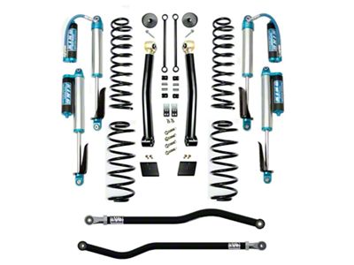 EVO Manufacturing 2.50-Inch Enforcer Stage 2 Suspension Lift Kit with King 2.5 Shocks, Front and Rear Track Bars (20-25 3.0L EcoDiesel Jeep Wrangler JL)