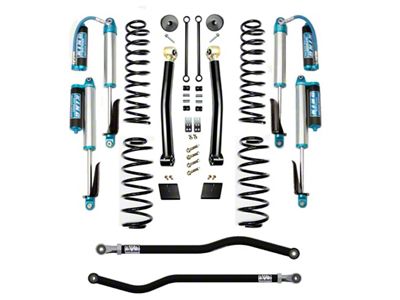 EVO Manufacturing 2.50-Inch Enforcer Stage 2 Suspension Lift Kit with King 2.5 Shocks, Front and Rear Track Bars (21-25 Jeep Wrangler JL 4xe)