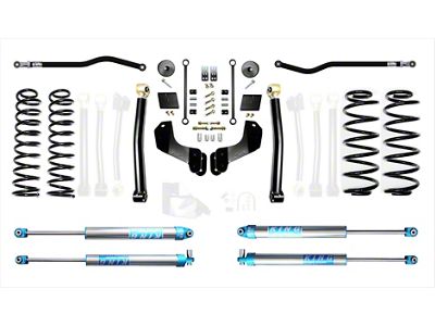 EVO Manufacturing 2.50-Inch Enforcer Stage 2 Overland Suspension Lift Kit with King 2.0 Shocks, Front and Rear Track Bars (21-25 Jeep Wrangler JL 4xe)