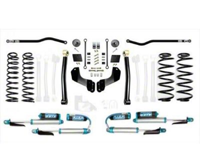 EVO Manufacturing 2.50-Inch Enforcer Stage 2 Overland Suspension Lift Kit with King 2.5 Compression Adjuster Shocks, Front and Rear Track Bars (18-25 2.0L or 3.6L Jeep Wrangler JL, Excluding 4xe)
