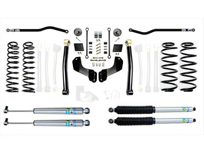 EVO Manufacturing 2.50-Inch Enforcer OVERLAND Stage 2 PLUS Suspension Lift Kit with Bilstein Shocks (21-25 Jeep Wrangler JL 4xe)