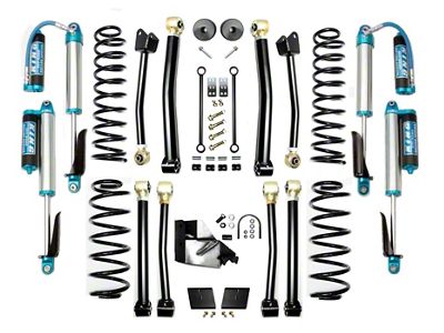 EVO Manufacturing 3.50-Inch Enforcer Stage 4 Suspension Lift Kit with King 2.5 Compression Adjuster Shocks (18-25 2.0L or 3.6L Jeep Wrangler JL, Excluding 4xe)