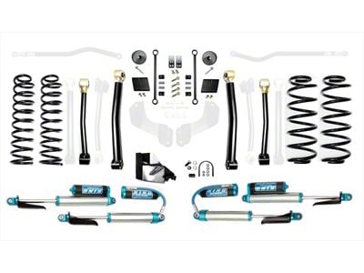 EVO Manufacturing 4.50-Inch Enforcer Stage 3 Suspension Lift Kit with King 2.5 Compression Adjuster Shocks (18-25 2.0L or 3.6L Jeep Wrangler JL, Excluding 4xe)