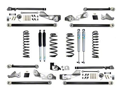 EVO Manufacturing 4.50-Inch High Clearance Long Arm Suspension Lift Kit with Bilstein Shocks (18-25 2.0L or 3.6L Jeep Wrangler JL 4-Door, Excluding 4xe)