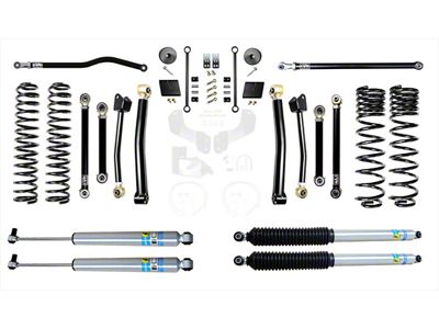 EVO Manufacturing 2.50-Inch Heavy Duty Enforcer Stage 4 Suspension Lift Kit with Bilstein Shocks, Front and Rear Track Bars (20-25 3.0L EcoDiesel Jeep Gladiator JT)