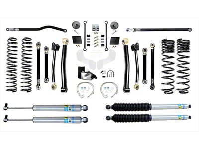 EVO Manufacturing 4.50-Inch Enforcer Stage 4 Suspension Lift Kit with Bilstein Shocks, Front and Rear Track Bars (20-25 3.6L Jeep Gladiator JT, Excluding Mojave)