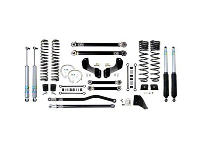 EVO Manufacturing 4.50-Inch Heavy Duty Enforcer Stage 3 Overland Suspension Lift Kit with Bilstein Shocks, Front and Rear Track Bars (20-25 3.6L Jeep Gladiator JT, Excluding Mojave)