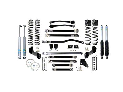 EVO Manufacturing 4.50-Inch Heavy Duty Enforcer Stage 4 Overland Suspension Lift Kit with Bilstein Shocks, Front and Rear Track Bars (20-25 3.6L Jeep Gladiator JT, Excluding Mojave)