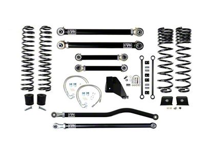 EVO Manufacturing 4.50-Inch Heavy Duty Enforcer Stage 3 Suspension Lift Kit with Front and Rear Track Bars (20-25 3.6L Jeep Gladiator JT)