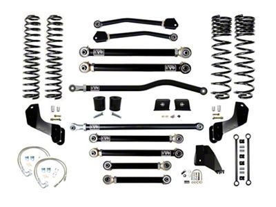 EVO Manufacturing 4.50-Inch Heavy Duty Enforcer Stage 4 Suspension Lift Kit with Front and Rear Track Bars (20-25 3.6L Jeep Gladiator JT)