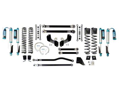 EVO Manufacturing 6.50-Inch Heavy Duty Enforcer Stage 3 Overland Suspension Lift Kit with King 2.5 Shocks with Compression Adjusters and Front and Rear Track Bars (20-25 3.6L Jeep Gladiator JT)