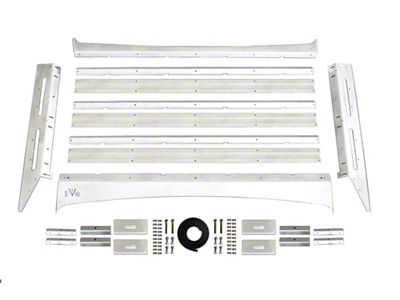 EVO Manufacturing Half Cab Roof Rack; Bare Aluminum (20-25 Jeep Gladiator JT)