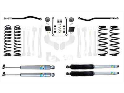 EVO Manufacturing 2.50-Inch Enforcer Stage 1 Suspension Lift Kit with Bilstein Shocks, Front and Rear Track Bars (21-25 Jeep Wrangler JL 4xe)