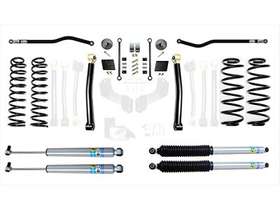 EVO Manufacturing 2.50-Inch Enforcer Stage 2 Suspension Lift Kit with Bilstein Shocks, Front and Rear Track Bars (21-25 Jeep Wrangler JL 4xe)