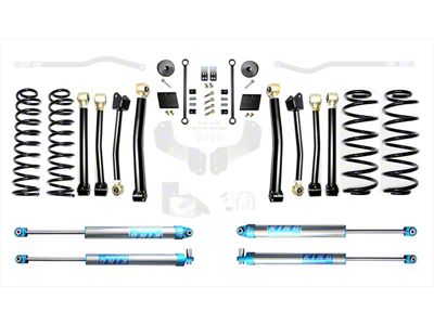 EVO Manufacturing 2.50-Inch Enforcer Stage 4 Suspension Lift Kit with King 2.0 Shocks (18-25 2.0L or 3.6L Jeep Wrangler JL, Excluding 4xe)