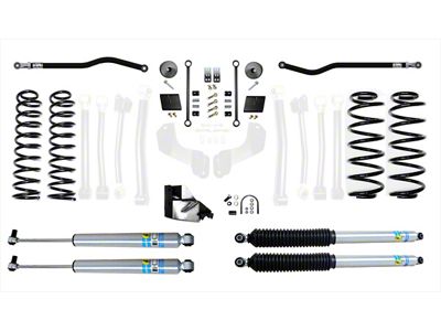 EVO Manufacturing 3.50-Inch High Clearance Long Arm Suspension Lift Kit with Bilstein Shocks, Front and Rear Track Bars (18-25 2.0L or 3.6L Jeep Wrangler JL 4-Door, Excluding 4xe)