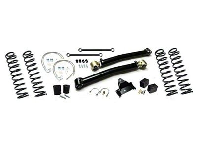 EVO Manufacturing 4-Inch Enforcer Stage 1 Suspension Lift Kit with Draglink Flip Kit (07-18 Jeep Wrangler JK)