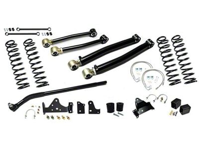 EVO Manufacturing 4-Inch Enforcer Stage 2 Suspension Lift Kit with Draglink Flip Kit (07-18 Jeep Wrangler JK)