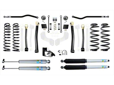 EVO Manufacturing 4.50-Inch Enforcer Stage 3 Suspension Lift Kit with Bilstein Shocks, Front and Rear Track Bars (18-25 2.0L or 3.6L Jeep Wrangler JL, Excluding 4xe)