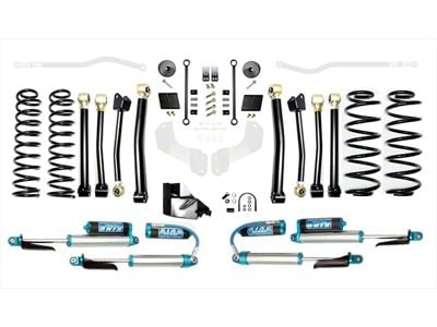 EVO Manufacturing 4.50-Inch Enforcer Stage 4 Suspension Lift Kit with King 2.5 Shocks (18-25 2.0L or 3.6L Jeep Wrangler JL, Excluding 4xe)