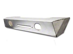EVO Manufacturing Alumilite Stubby Front Bumper with Factory Fog Light Openings; Bare Aluminum (18-25 Jeep Wrangler JL)
